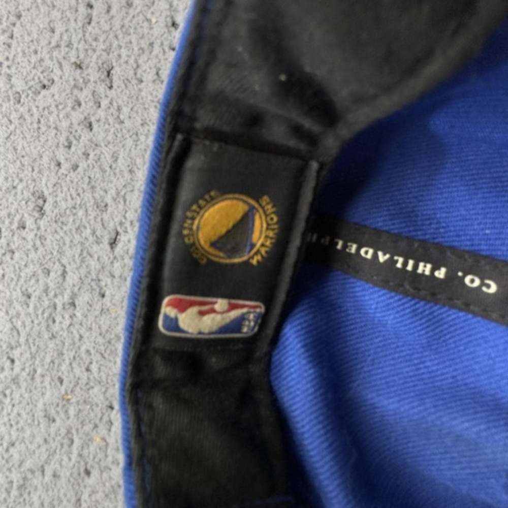 Golden State Warriors Hat Cap Snap Back Blue Yellow NBA Basketball Mitchell Ness - Picture 6 of 15